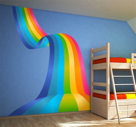 Rainbow wave decorative 3d wall sticker - TenStickers