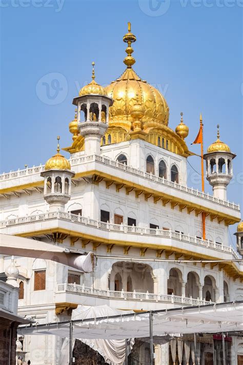 View of details of architecture inside Golden Temple Harmandir Sahib in ...