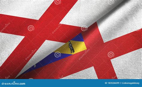 Northern Ireland Saint Patrick S Saltire and Herm Two Flags Stock Image ...