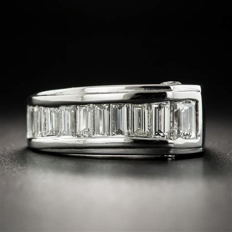 Platinum Asymmetrical Baguette Diamond Ring