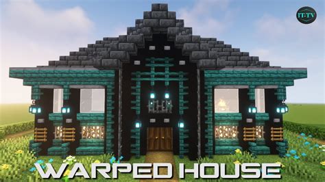 How to build a warped Nether Wood House in Minecraft - YouTube