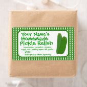 Personalized Homemade Pickles Labels Template | Zazzle
