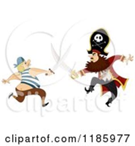 Clipart of 3d Gold and Silver Men Engaged in a Sword Fight - Royalty Free Vector Illustration by ...