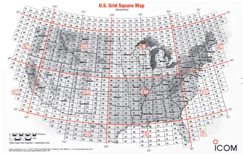 Maidenhead US Grid Square Map - ParrotARC