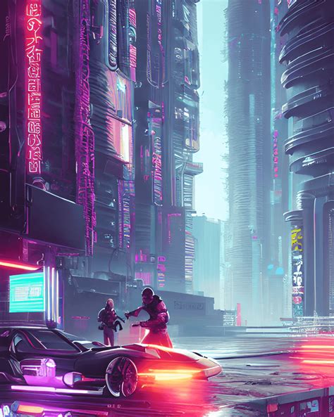 Cyberpunk 2077 City Art · Creative Fabrica