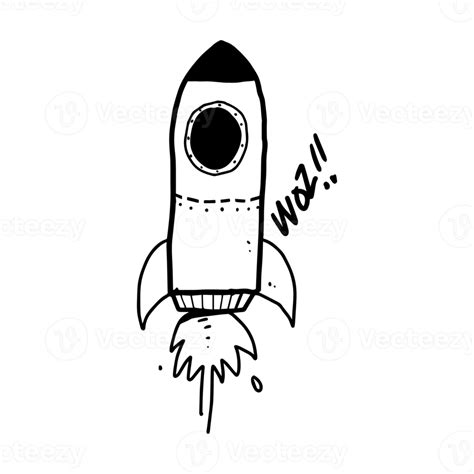 rocket launch hand drawn illustration 11030204 PNG