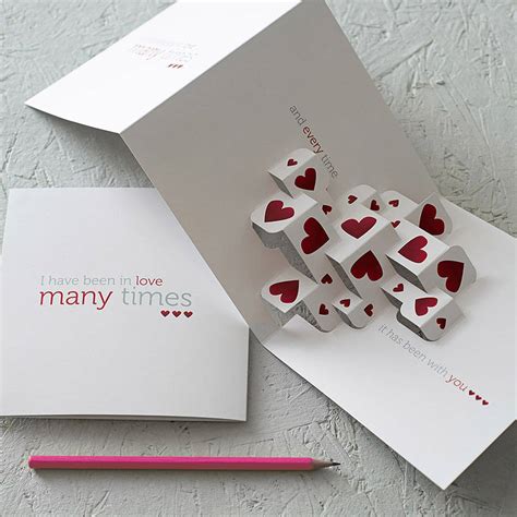 much love 3d greetings card by open box design | notonthehighstreet.com