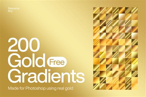 200 Gold Photoshop Gradients (FREE) - Resource Boy