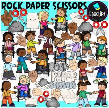 Rock Paper Scissors Classic Round Sticker | Zazzle | Rock paper - Clip ...