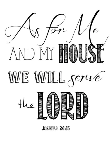 Free Printable Bible Verses Artwork: As For Me and My House