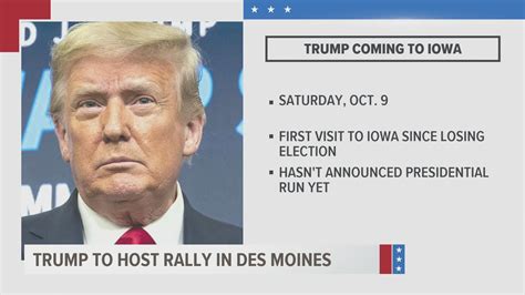 Donald Trump hosting 'Save America Rally' on Oct. 9, 2021 | weareiowa.com