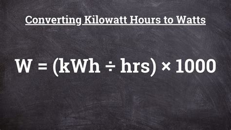 Kilowatt Hours to Watts (kWh to W) Conversion Calculator - Footprint Hero