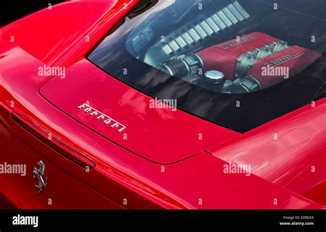 Ferrari 458 Italia rear end showing engine Stock Photo - Alamy