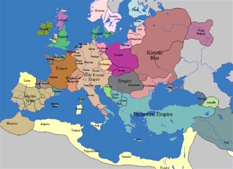 Map of Europe in the Middle Ages | Europe map, Historical maps, Map