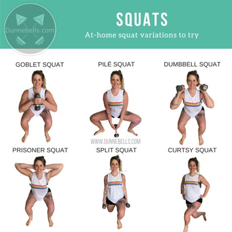 6 Squat types & Weight Loss Exercises to Try at Home — DUNNEBELLS