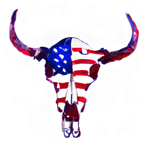 American Flag Cow Skull Design · Creative Fabrica