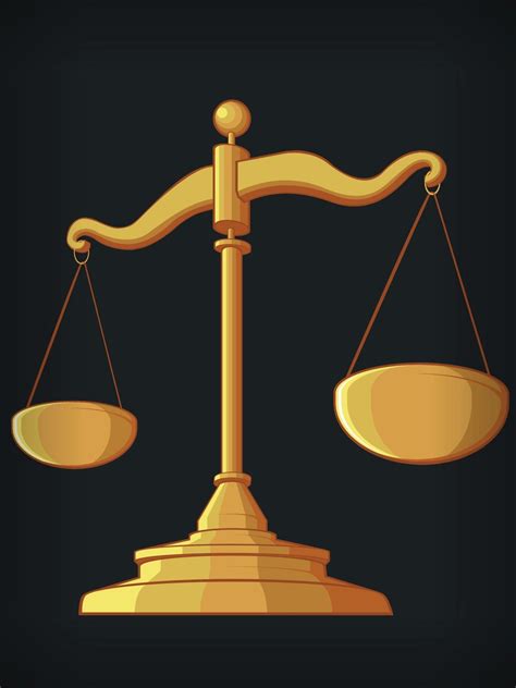 Justice Scale Court Impartiality Law Symbol Cartoon Vector Drawing 2181687 Vector Art at Vecteezy