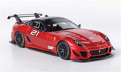 Diecast model cars Ferrari 599 XX 1/18 BBR Models race version 2009 red ...