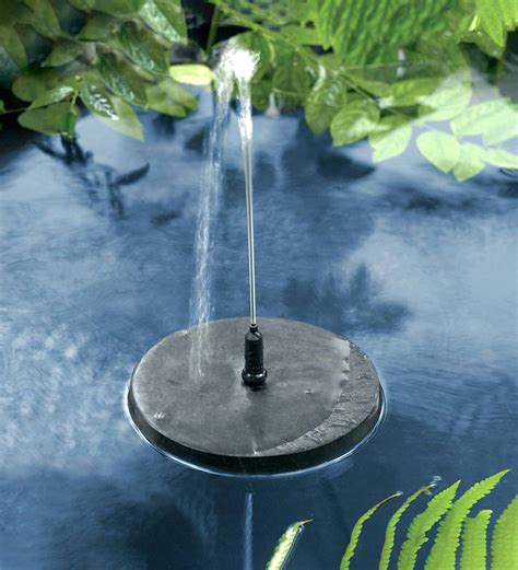 Solar Pond Fountain with Four Different Spray Nozzles | Wind and Weather