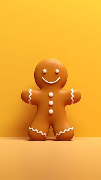 Premium AI Image | a gingerbread man with white icing