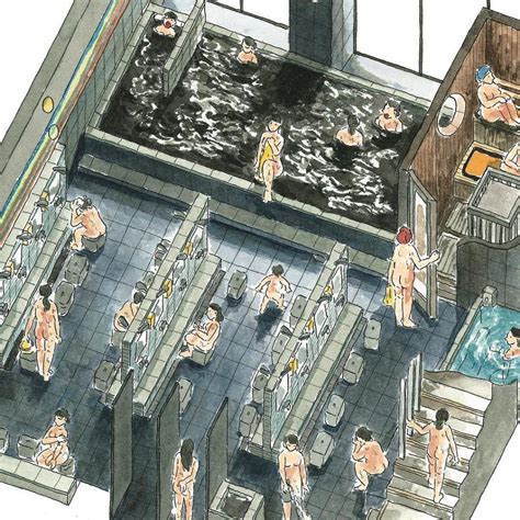 Enya Honami illustrates sentōs, the characteristic Japanese public baths | Collater.al in 2021 ...