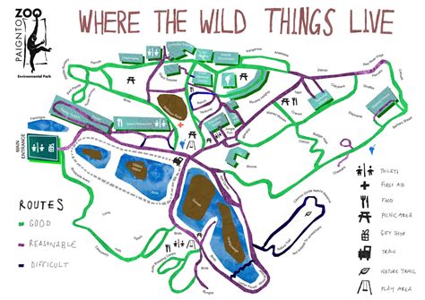 Tori Elliott Illustration: Paignton Zoo Map