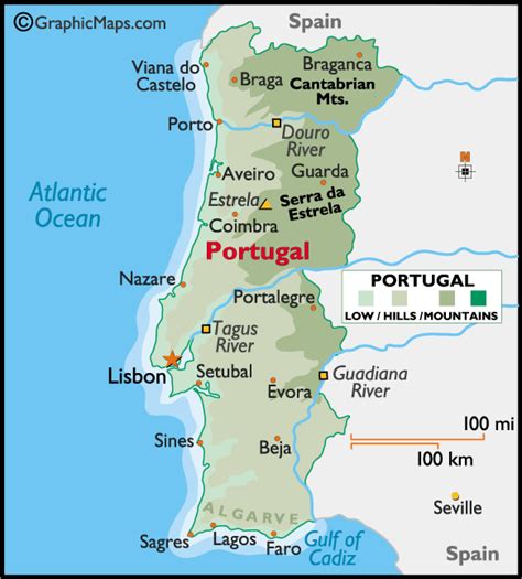 Portugal Map - ToursMaps.com