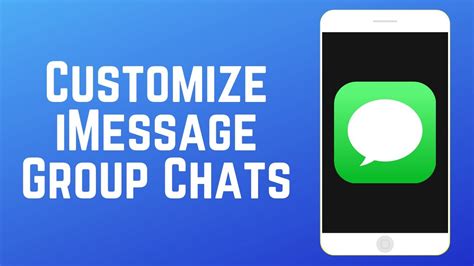 How to Customize iMessage Group Chats - YouTube