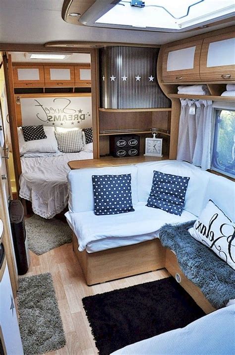 50 CREATIVE AND COMFORT RV INTERIOR FOR LONG HOLIDAY OR CAMPING | Camper trailer remodel ...