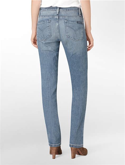 calvin klein womens straight-leg lakeside wash jeans | eBay