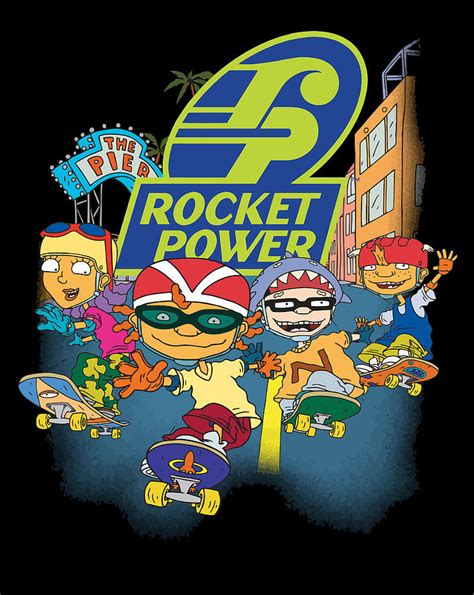 Rocket Power Characters Skating Digital Art by Sue Mei Koh