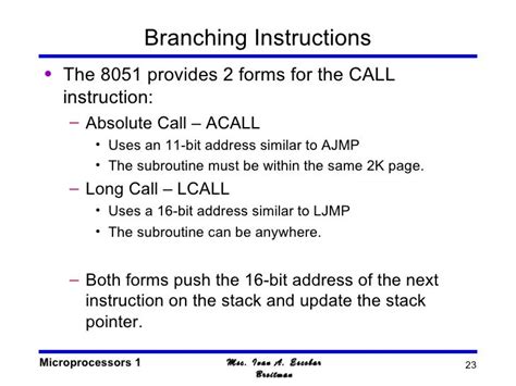 8051 instruction set