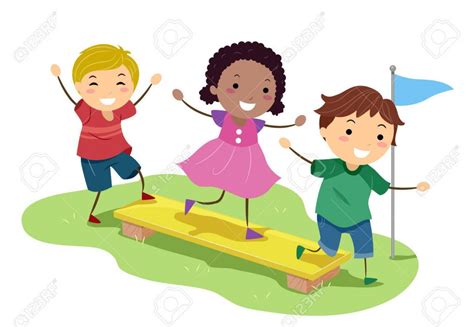 81936839-illustration-of-stickman-kids-balancing-on-a-wooden-plank-in-an-obstacle-course ...