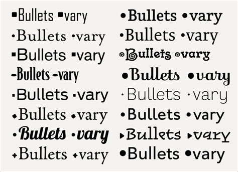 TypeTalk: The Ins and Outs of Bullets | CreativePro Network