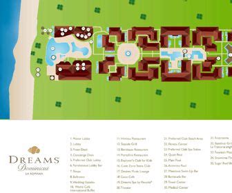 Resort Map | Dreams Dominicus La Romana | Bayahibe, Dominican Rep.