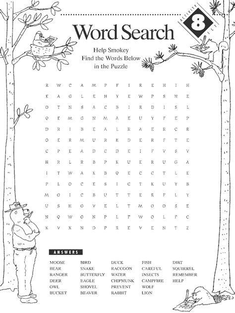 Nature Word Search Free Printable