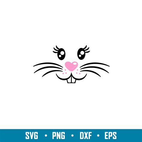 Bunny Face Girl Svg, Easter Bunny Faces, Easter Bunny Faces | Inspire Uplift