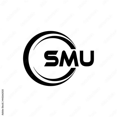 SMU letter logo design with white background in illustrator, vector ...