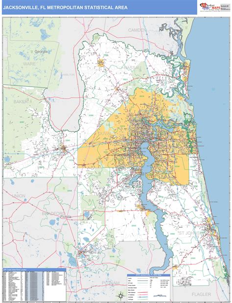 Jacksonville Fl Counties Map