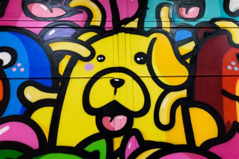 Colorful Graffiti Wall Royalty-Free Stock Photo