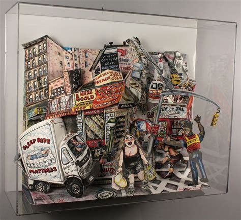 Lot 317: Red Grooms 3-D sculpture, Street Scene | Case Auctions