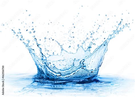 Splash - Fresh Drop In Water - Close Up Stock Illustration | Adobe Stock