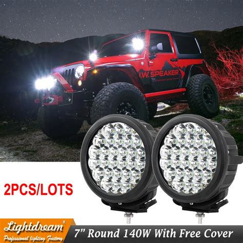 LightDream New Round Led off road lights 140W IP67 7inch Led offroad ...