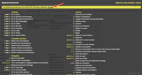 How to View and Edit Keyboard Shortcuts in Gmail