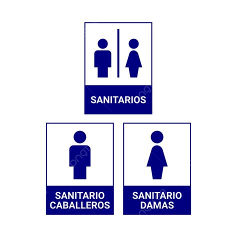 Toilet Spanish Sign Vector, Toilet Spanish Sign, Spanish Toilet Signage PNG and Vector with ...