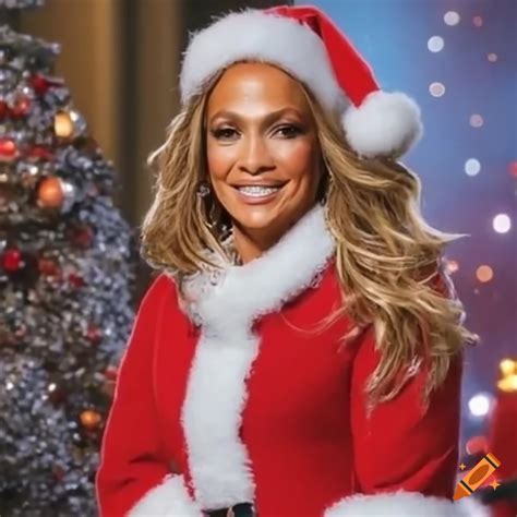 Jennifer lopez as mrs. santa claus artwork