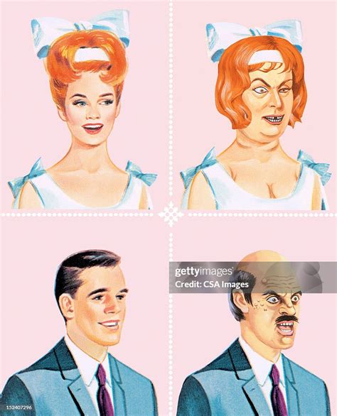 Pretty And Ugly Bride And Groom High-Res Vector Graphic - Getty Images