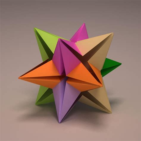 origami star 3d max