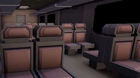 ArtStation - Train Seat interior 3D model | Game Assets