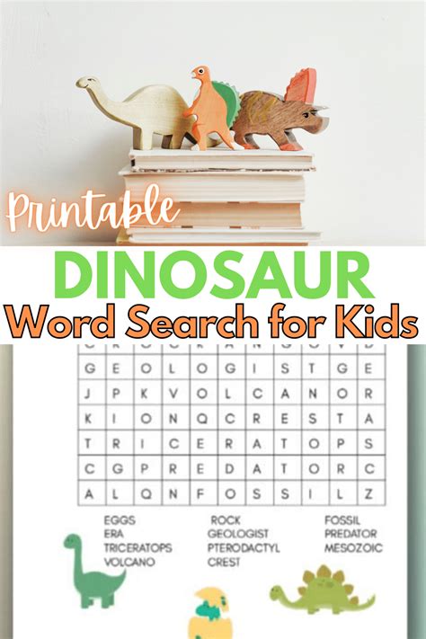 Printable Dinosaur Word Search for Kids